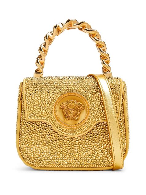 crystal versace bag|Versace medusa tote bag.